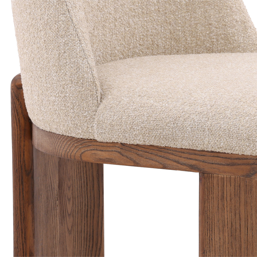 JOMI DINING CHAIR: SAND BOUCLE