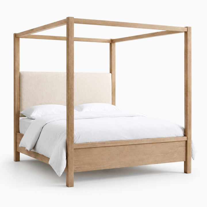 ELLIS CANOPY BED: LIGHT WARM WASH