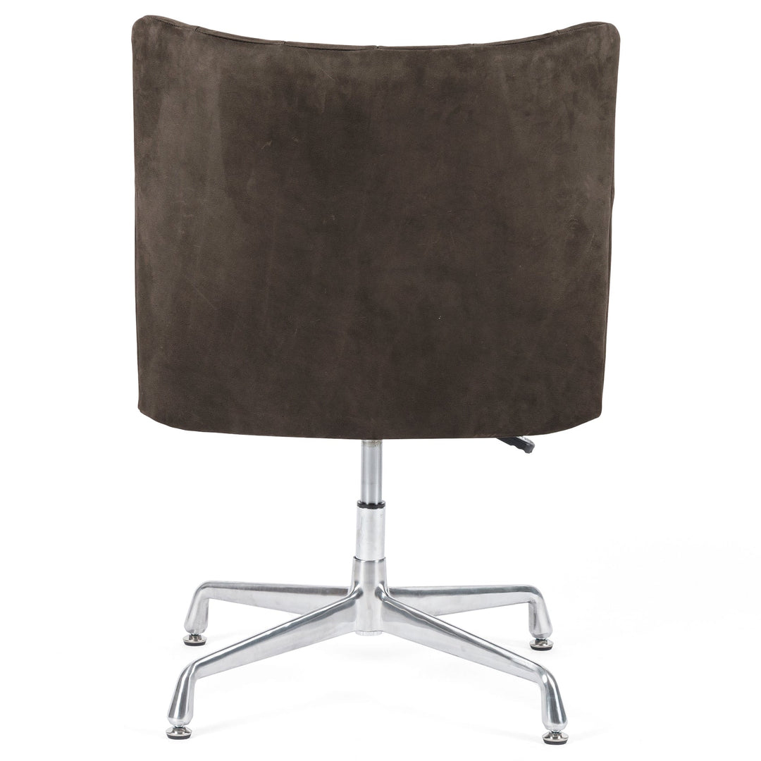 JUDE SONOMA BLACK LEATHER DESK CHAIR