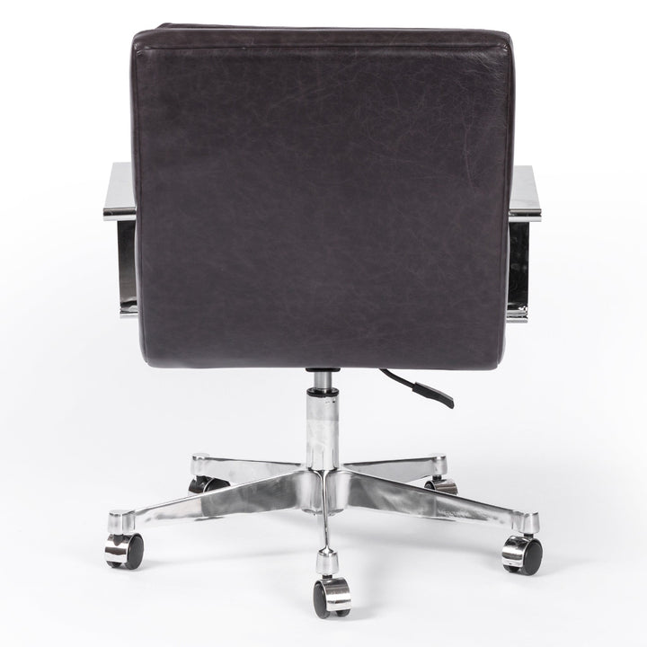 JUDE SONOMA BLACK LEATHER DESK CHAIR