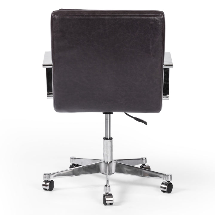 JUDE SONOMA BLACK LEATHER DESK CHAIR