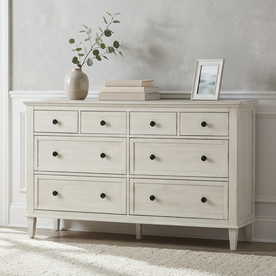 ABBY WHITE WASHED ACACIA DRESSER