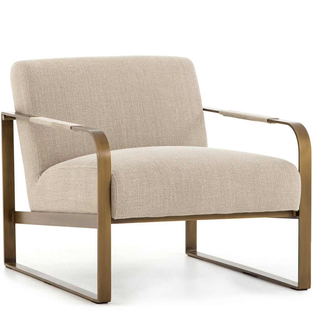 JULES STONE WASH ECRU LINEN ARM CHAIR