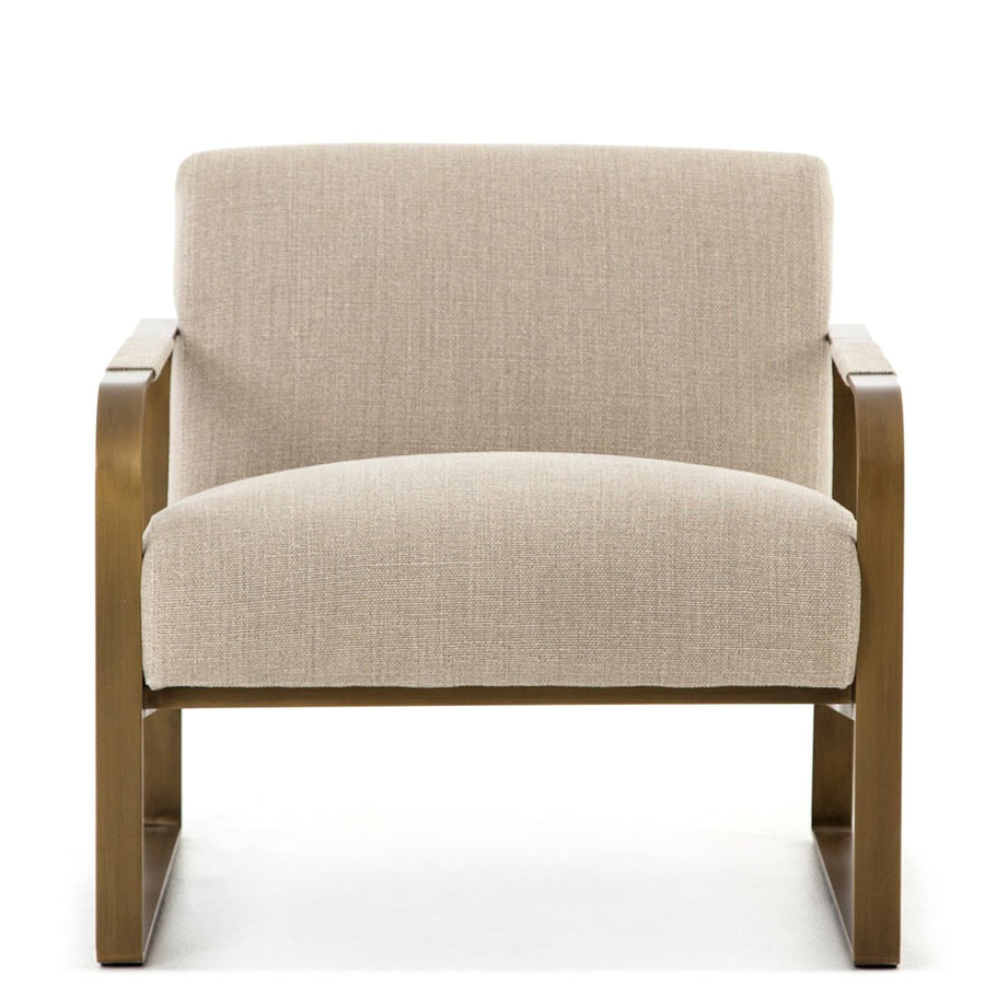 JULES STONE WASH ECRU LINEN ARM CHAIR