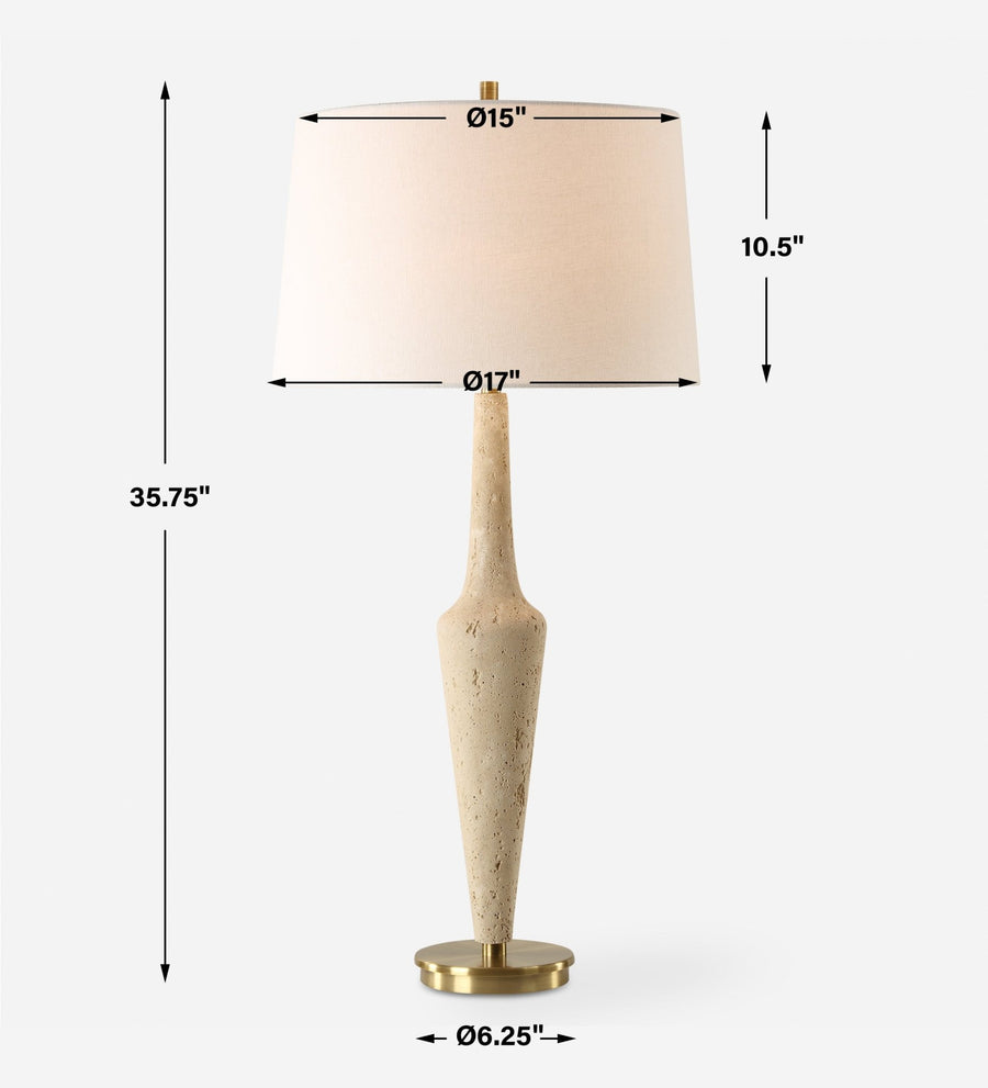 JULIET TRAVERTINE TABLE LAMP