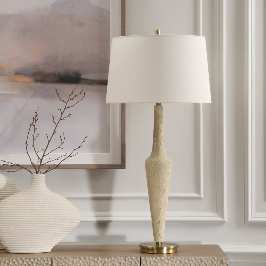 JULIET TRAVERTINE TABLE LAMP