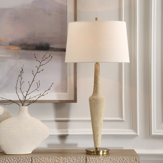 JULIET TRAVERTINE TABLE LAMP