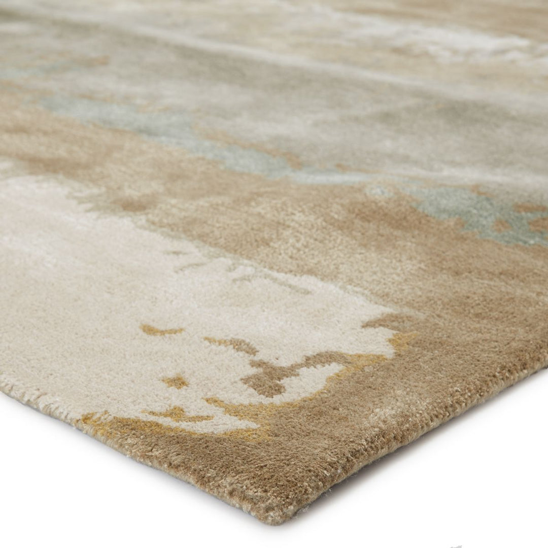 JUNA WOOL + VISCOSE RUG: SAGE, OLIVE