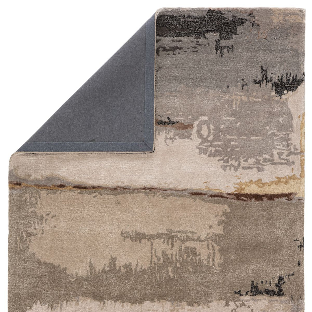 JUNA WOOL + VISCOSE RUG: STONE, TAUPE