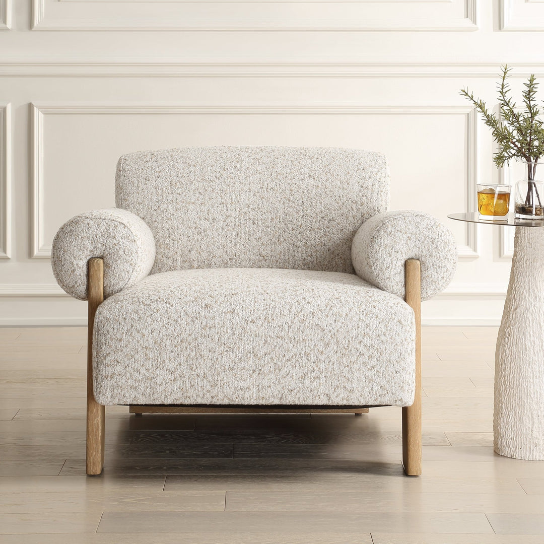 JUNCTURE FLAX MULTI BOUCLE UPHOLSTERED ARM CHAIR