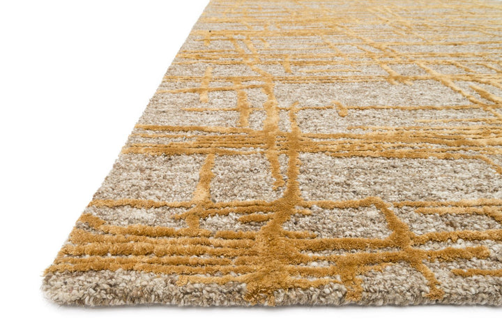 JUNEAU 05 WOOL + VISCOSE RUG: NATURAL, GOLD