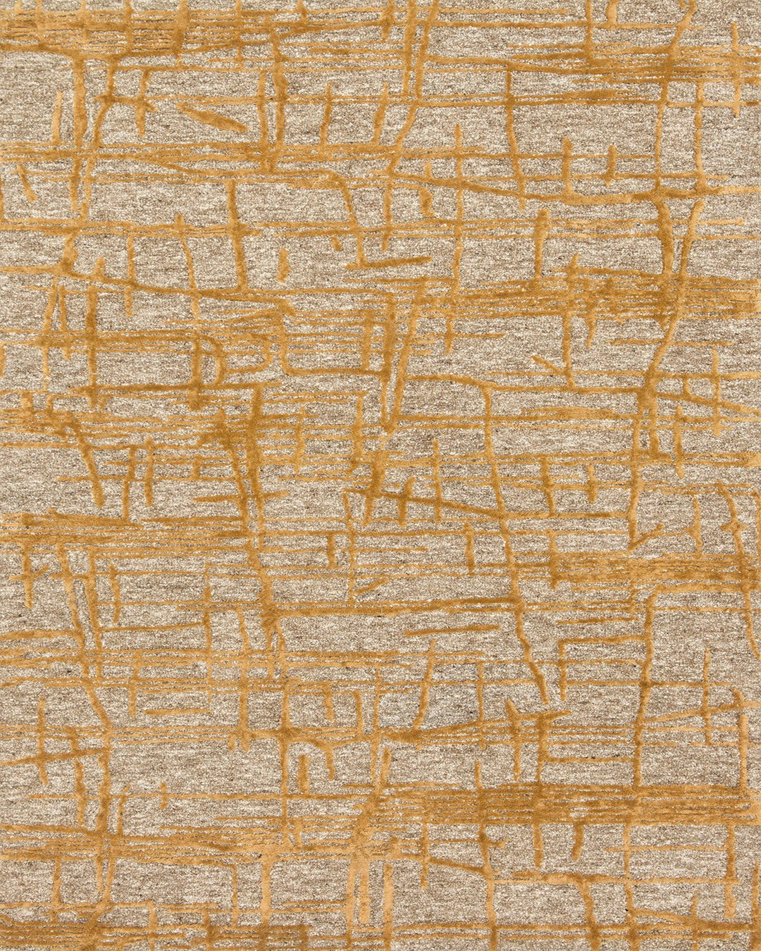 JUNEAU 05 WOOL + VISCOSE RUG: NATURAL, GOLD