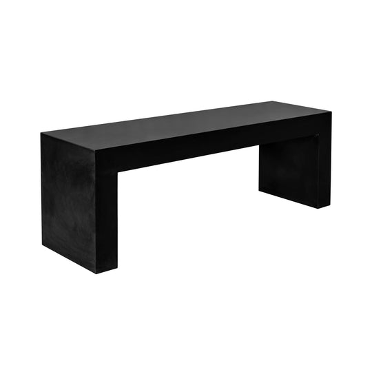 KAIA INDOOR - OUTDOOR BLACK CONCRETE BENCH