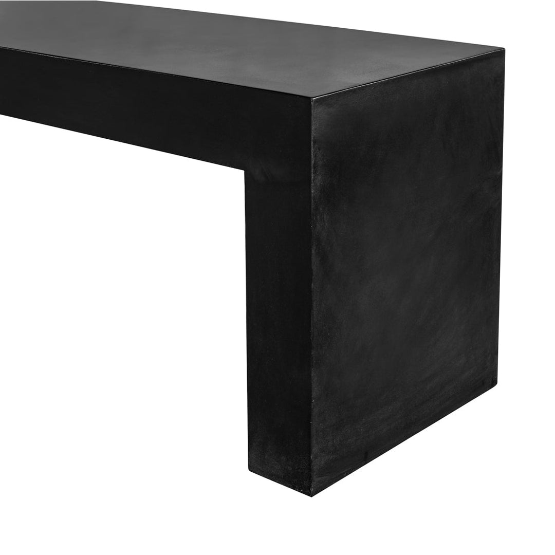 KAIA INDOOR - OUTDOOR BLACK CONCRETE BENCH