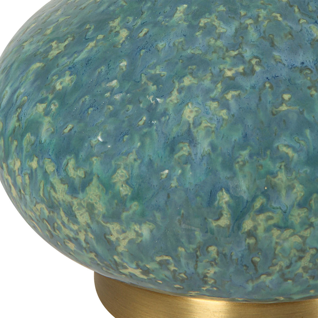 KAIMANA BUFFET LAMPAged Blue Buffet LampBuffet LampsUT30241 - 1