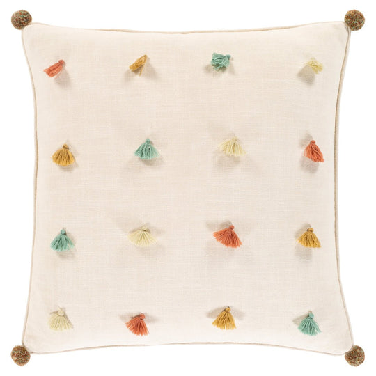 KALAHARI WHITE SANDS TASSEL PILLOW