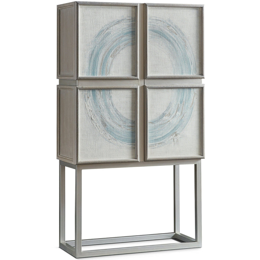 KANDIN LINEN PANELED BAR CABINET