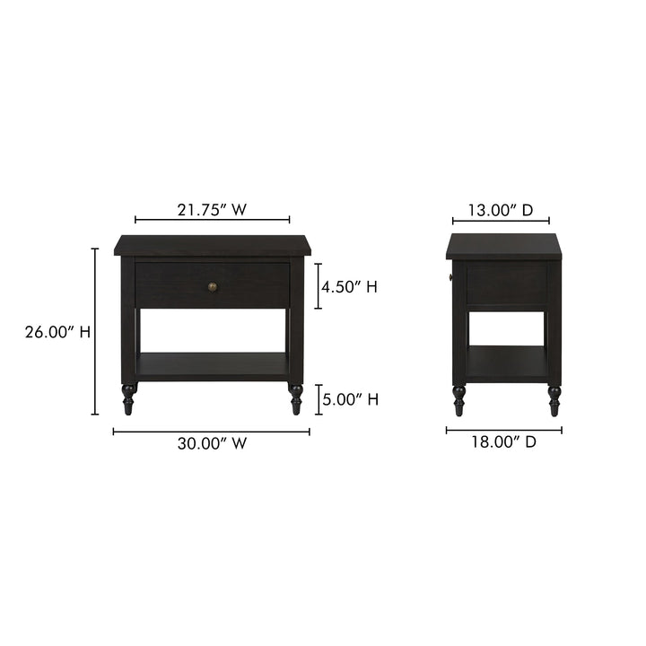 KATHERINE NIGHTSTAND: BLACK