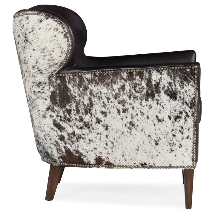 KATO LEATHER CLUB CHAIR WITH DARK HAIR