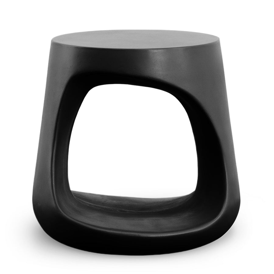 KAVIK CONCRETE STOOL: BLACK