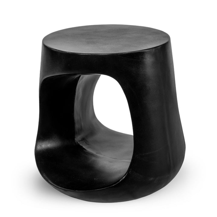 KAVIK CONCRETE STOOL: BLACK