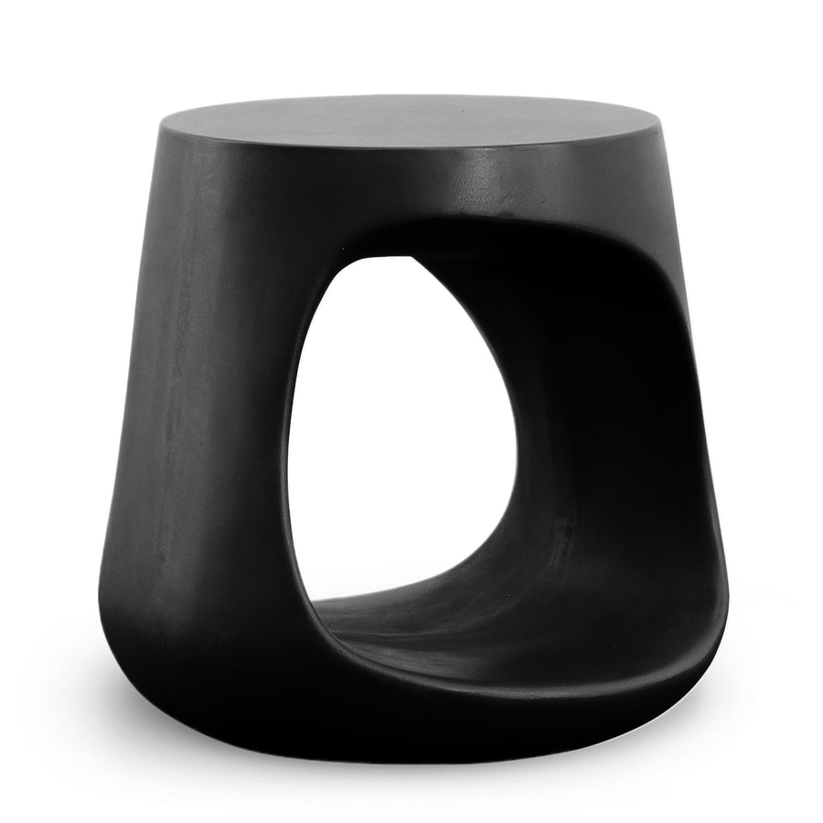 KAVIK CONCRETE STOOL: BLACK