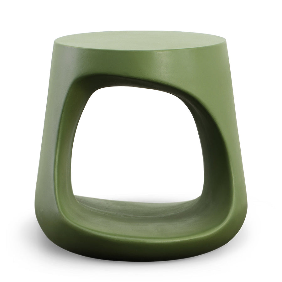 KAVIK CONCRETE STOOL: OLIVE GREEN