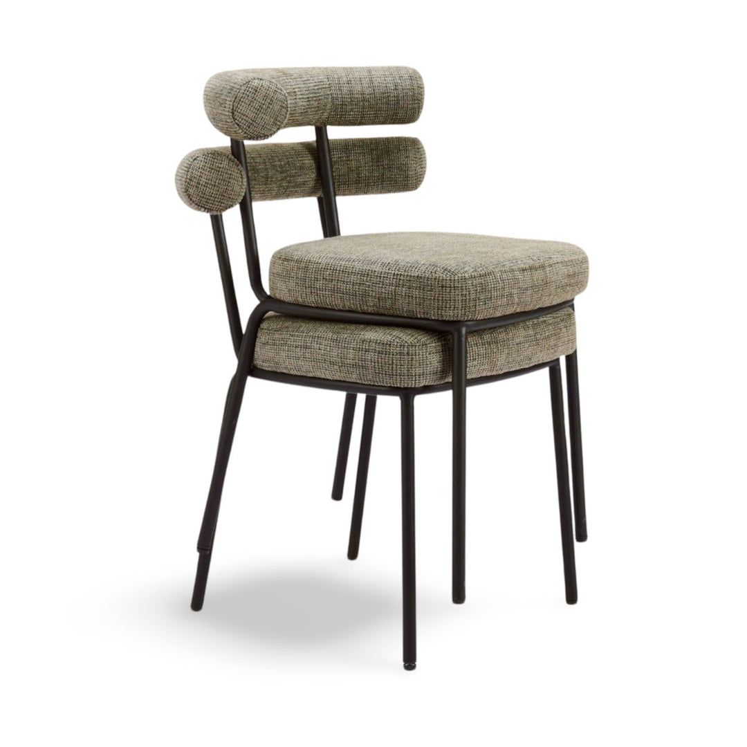 KEDE DINING CHAIR: GREEN TWEED | SET OF 2