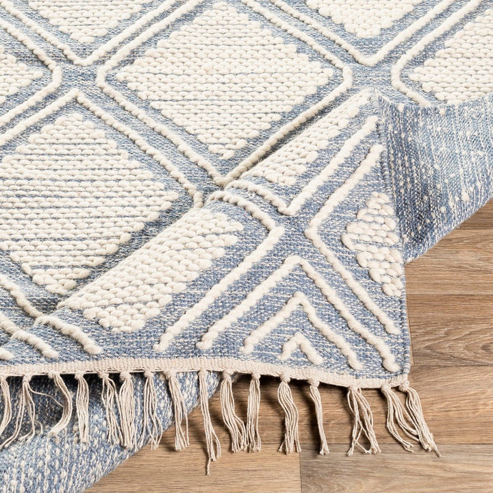 KELE WOOL + COTTON TEXTURED FLATWEAVE: DENIM