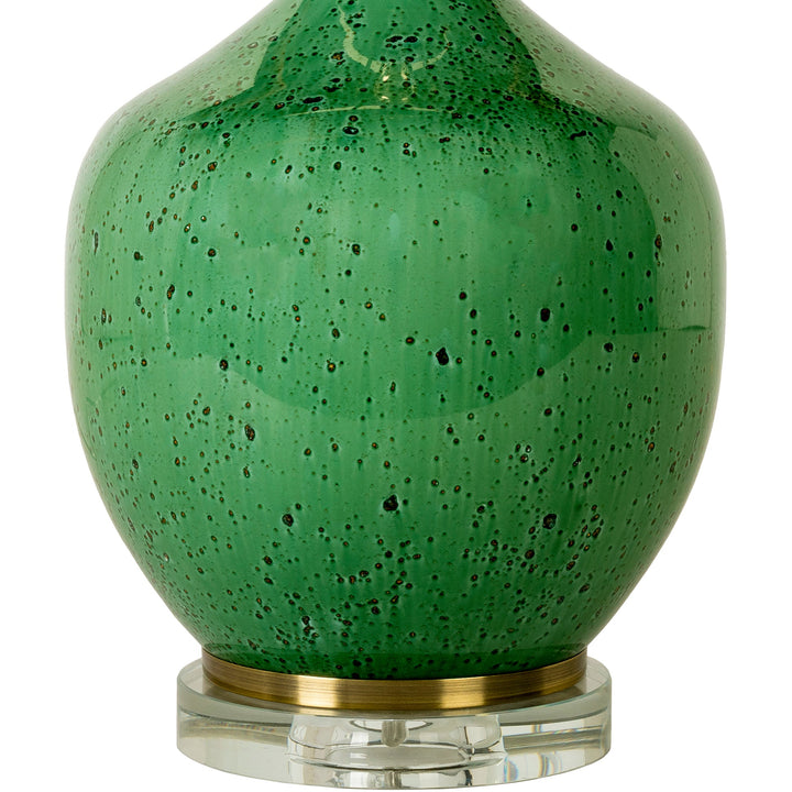 KELLEY GREEN GLASS TABLE LAMP