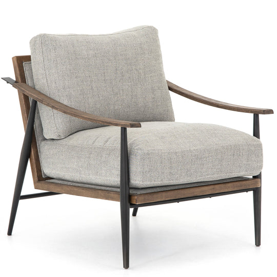 KENNEDY ARM CHAIR: GREY TWILL