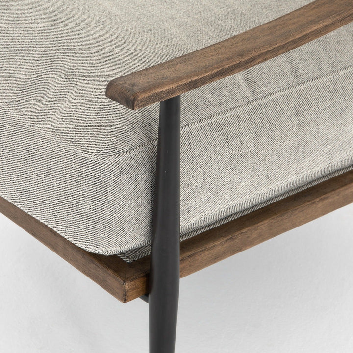 KENNEDY ARM CHAIR: GREY TWILL