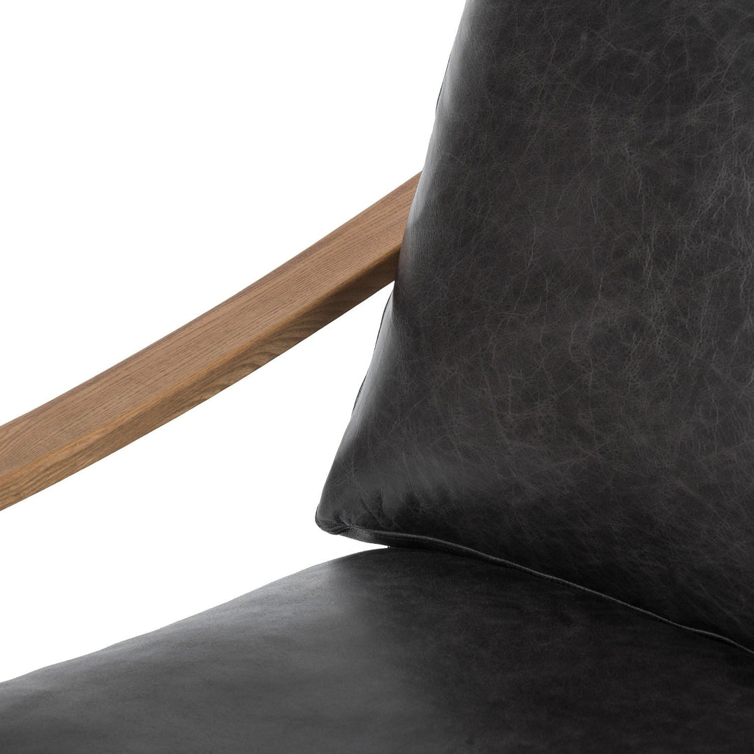 KENNEDY ARM CHAIR: SONOMA BLACK LEATHER