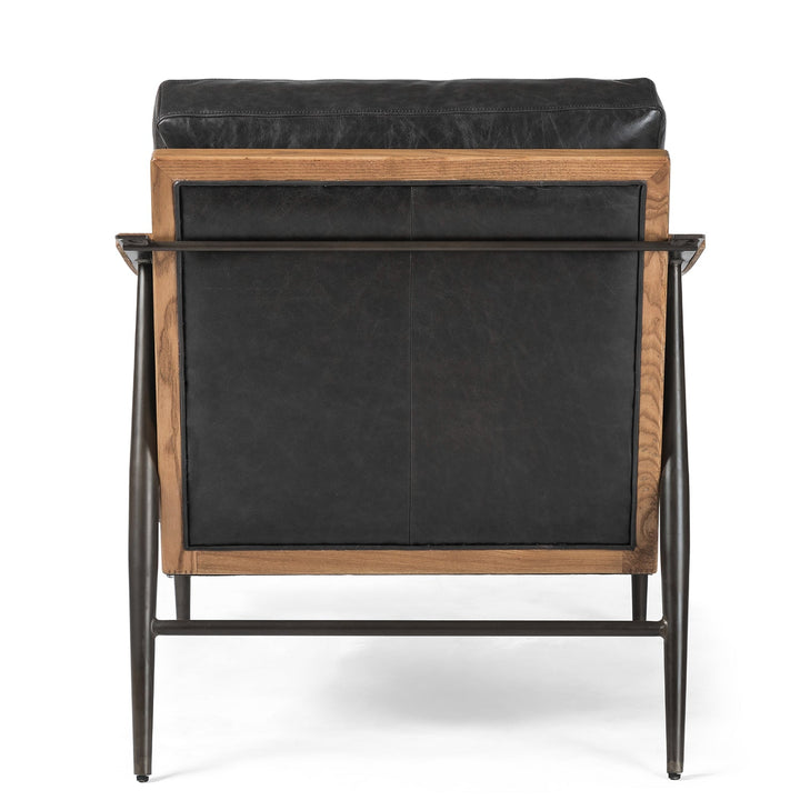 KENNEDY ARM CHAIR: SONOMA BLACK LEATHER