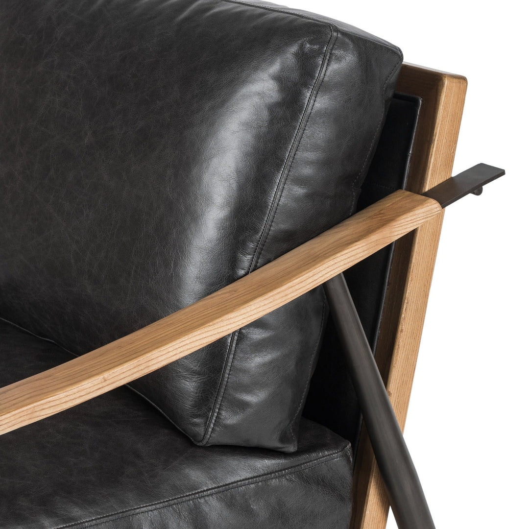 KENNEDY ARM CHAIR: SONOMA BLACK LEATHER