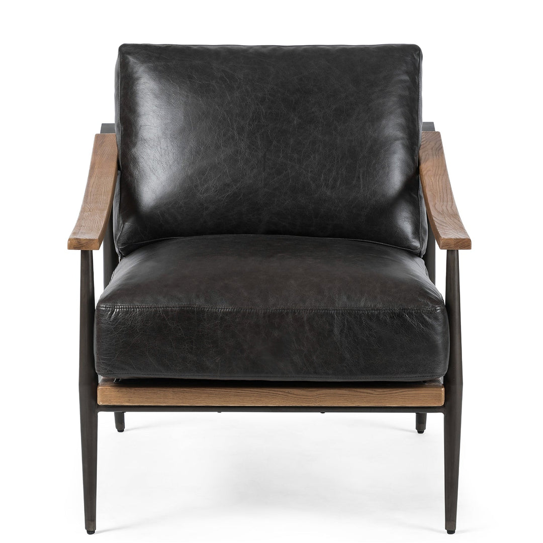 KENNEDY ARM CHAIR: SONOMA BLACK LEATHER