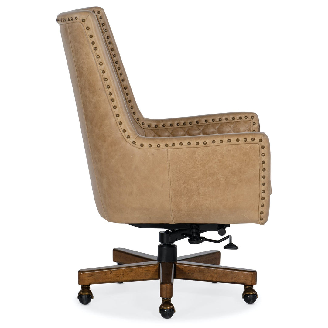 KENT EXECUTIVE SWIVEL TILT CHAIR: LIGHT BROWN