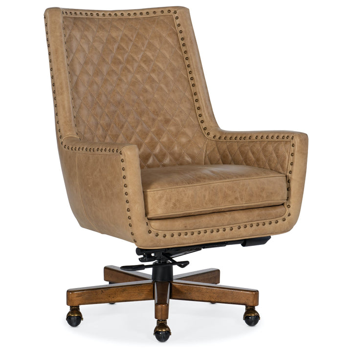 KENT EXECUTIVE SWIVEL TILT CHAIR: LIGHT BROWN