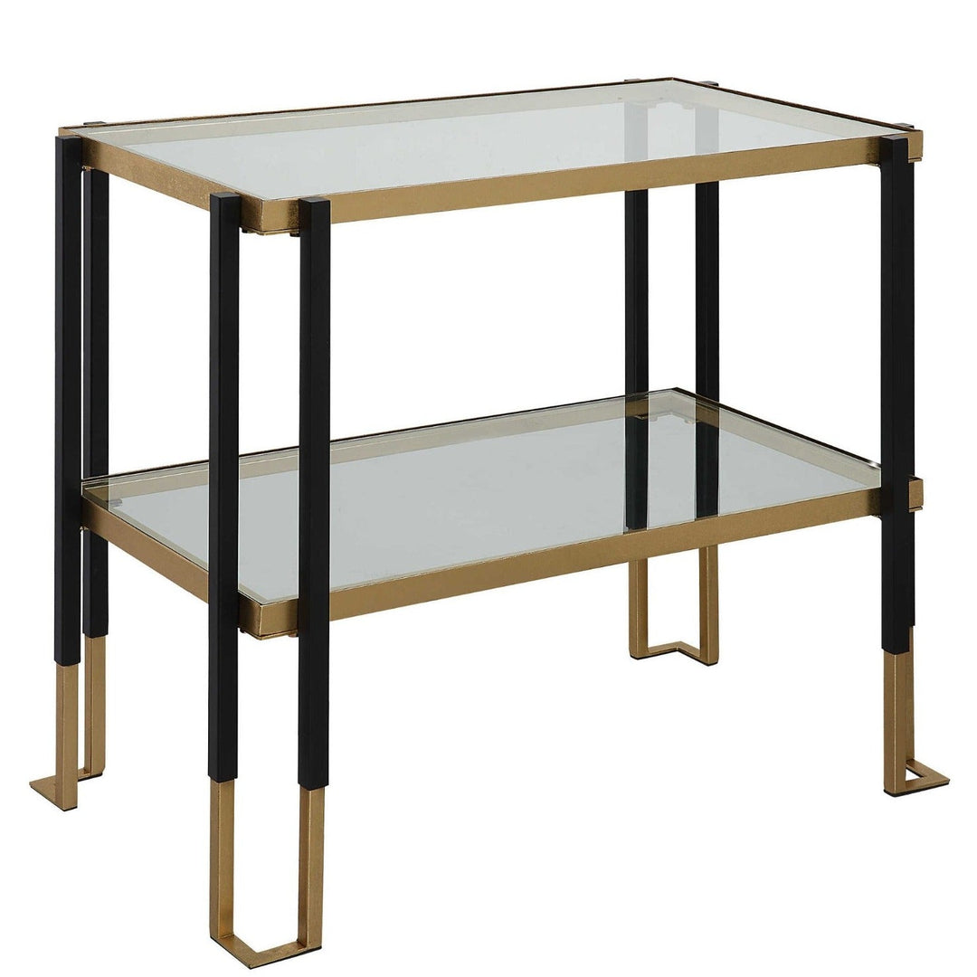 KENTMORE BLACK + GOLD END TABLE