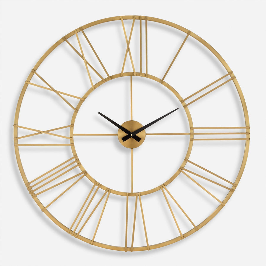 KEYANN BRASS WALL CLOCK