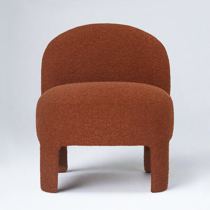 KHADIJA RUST BOUCLE ACCENT CHAIR