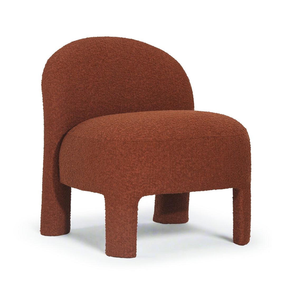 KHADIJA RUST BOUCLE ACCENT CHAIR