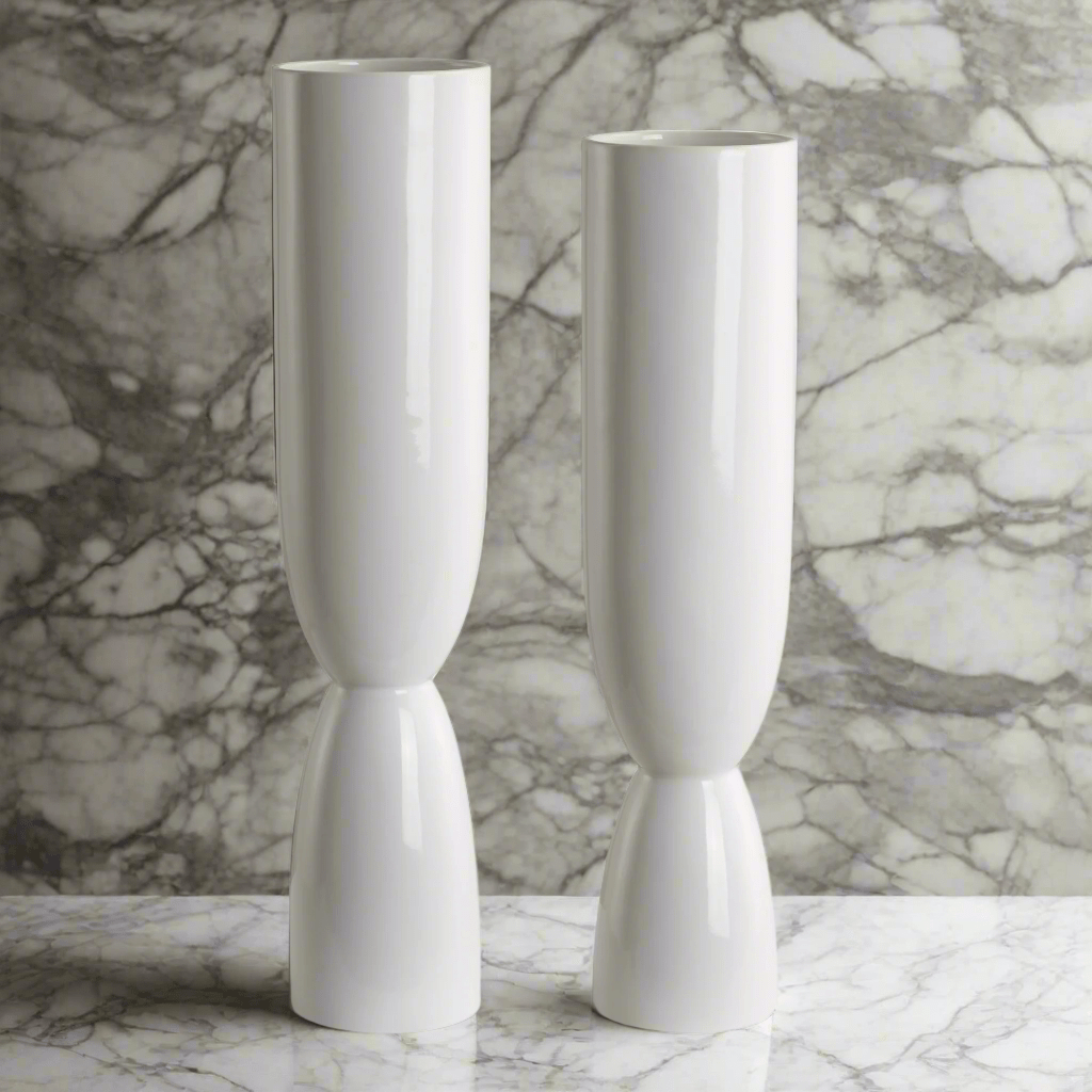 KIMIST WHITE VASES | SET OF 2