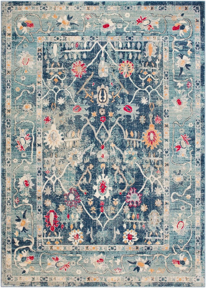 KINDRED DISTRESSED RUG: BLUE