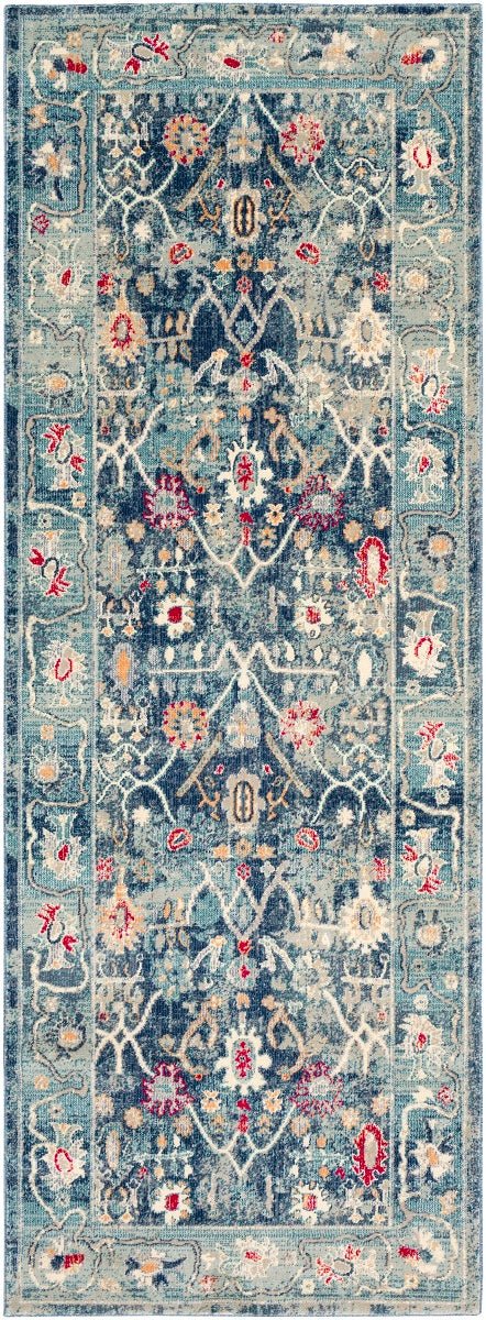 KINDRED DISTRESSED RUG: BLUE