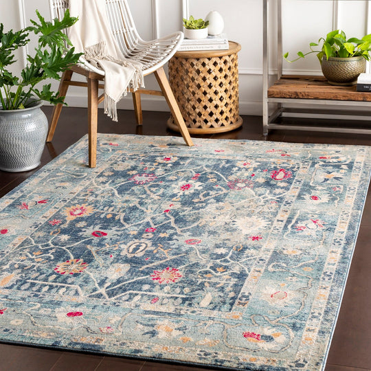 KINDRED DISTRESSED RUG: BLUE