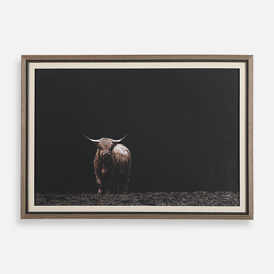 "KING OF THE HILL" FRAMED BOVINE PRINT