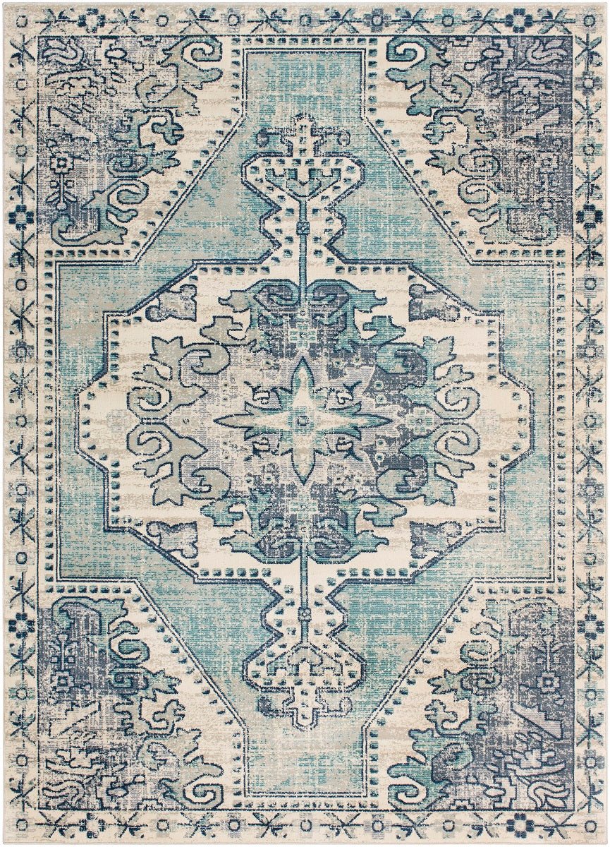 KINNARA DISTRESSED RUG: BLUE