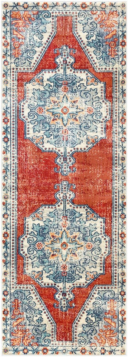 KINNARA DISTRESSED RUG: RED