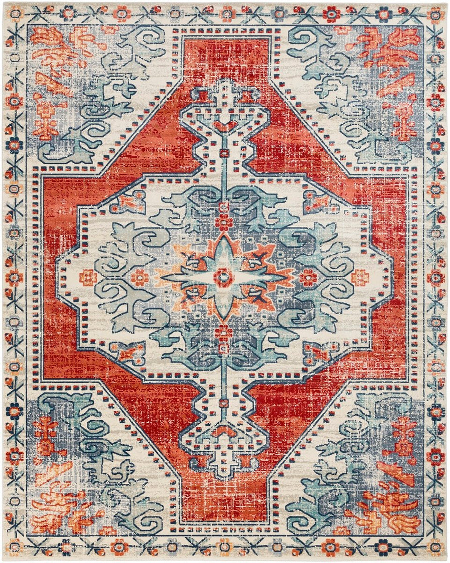 KINNARA DISTRESSED RUG: RED